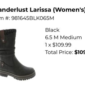 Wanderlust Black Winter Boots